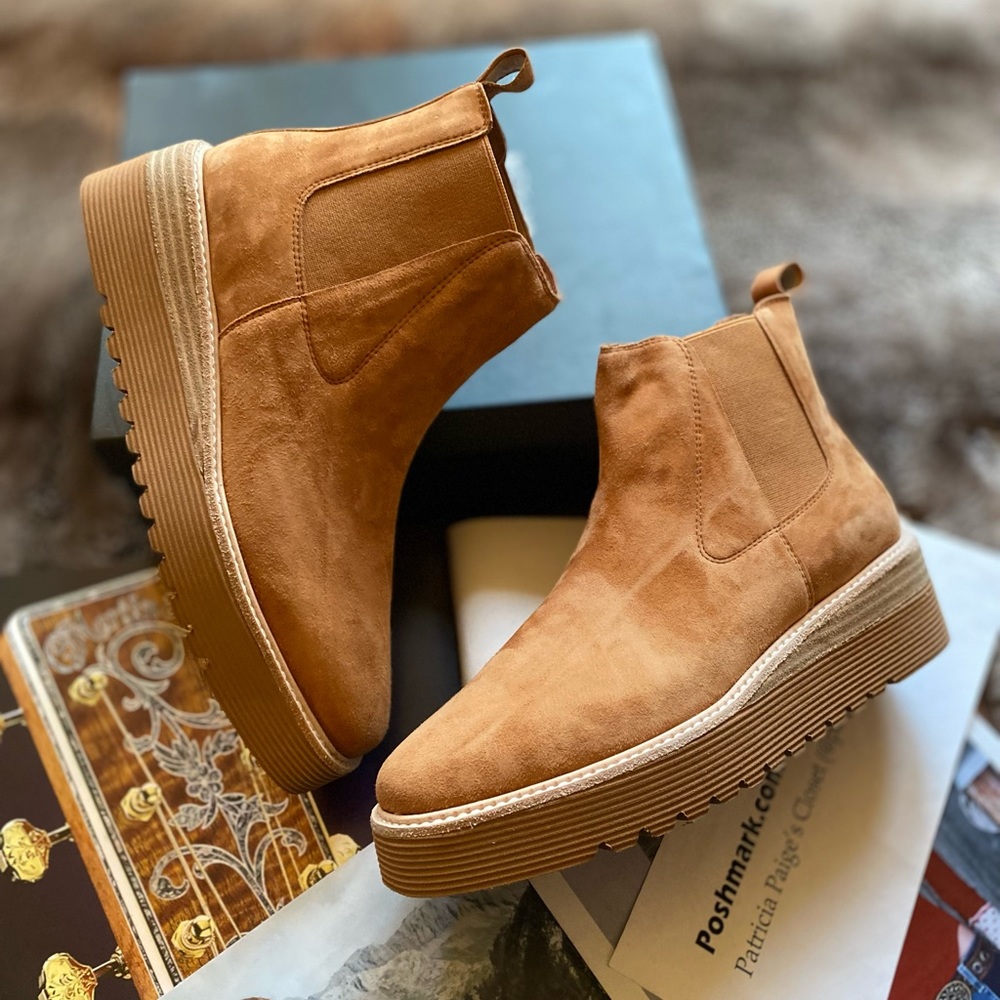 Anthropologie Tan Ankle Boots